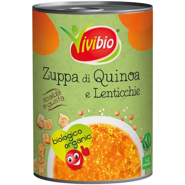 Zuppa di quinoa e lenticchie pronta